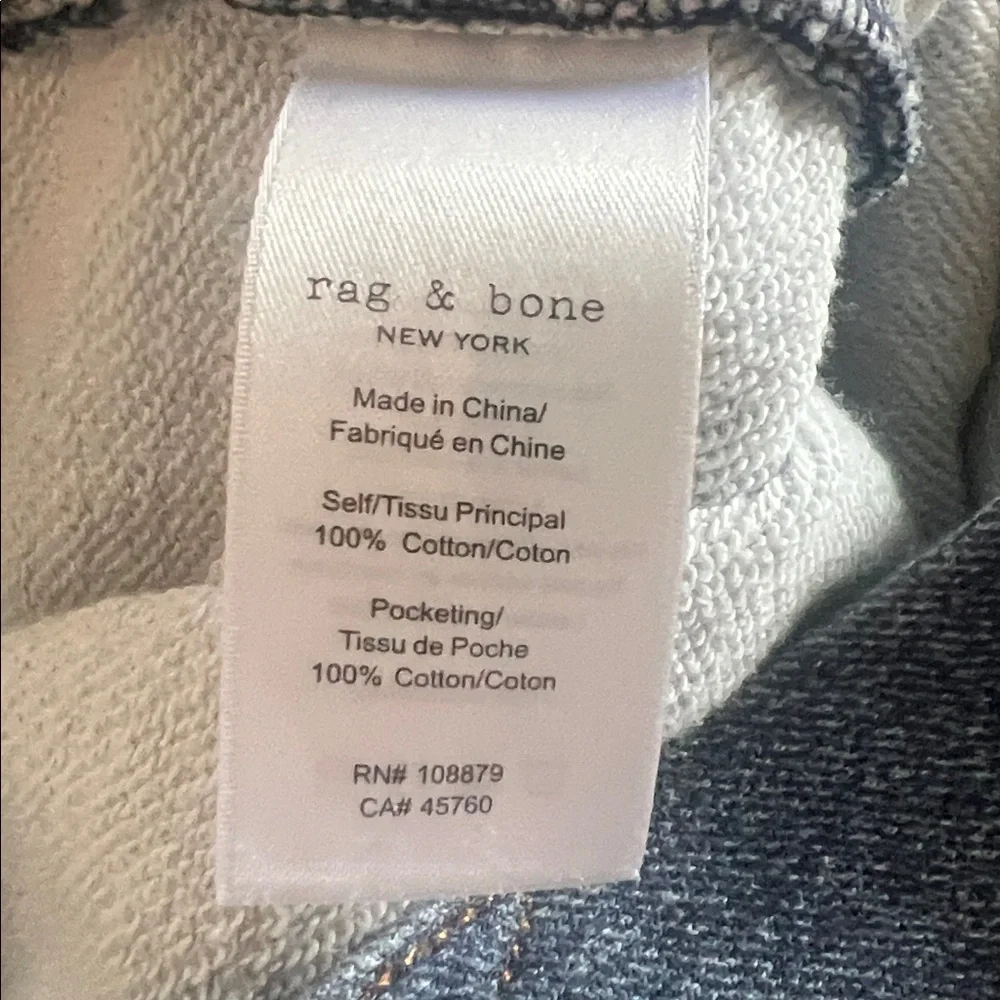 Rag & Bone Miramar Sofie Ankle Length Pants Wide Leg Cotton Terry Venice - Picture 12 of 15